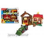 Dickie Toys 203818000 Happy Farm House Abenteuer auf dem Bauernhof Set für Kinder ab 1 Jahr Traktor mit Tieren Licht & Sound