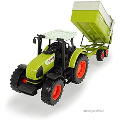 Dickie Toys CLAAS Ares Set großer Traktor mit Anhänger und Kippmechanismus 57 cm lang für Kinder ab 3 Jahren