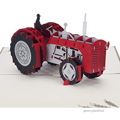 Roter Ferguson Traktor Geburtstagskarte – Traktor Geschenke für Männer Geschenke für Landwirte Vatertagskarten handgefertigte Karte von Cardology