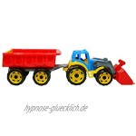 TechnoK 3688 Traktor mit Anhänger 65 x 17,5 x 16 cm Mehrfarbig