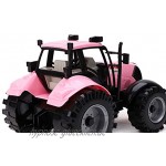 Toyland® 22cm x 12cm Reibung angetriebener Traktor mit öffnender Motorhaube Rosa