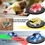AniSqui Track Cars 3 Pack Race Cars Autorennbahn Spielzeug Auto 5 LED Blinklichtern Magic Toys Childs Geschenke by