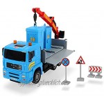 Dickie Toys 203744003 Heavy City Truck Man LKW Spielzeuglaster mit Friktion inkl. Zubehör bewegliche Teile 20 cm 4 Verschiedene Ausführungen ab 3 Jahren