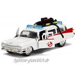 Jada Toys 253232000 Toys Ghostbuster ECTO-1 Auto Spielzeugauto aus Die-cast Türen zum Öffnen Maßstab 1:32 weiß