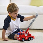 jerryvon Feuerwehrauto Feuerwehr Spielzeug mit Wasserspritze Sirene und licht Auto Kinder spielzeugauto groß Rollenspiel kinderspielzeug kinderspiele Spielzeug ab 3 4 5 6 Jahren Jungen
