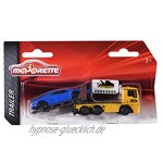 Majorette MAN TGS Abschleppfahrzeug Abschleppwagen Lamborghini Aventador blau Spielzeugauto Freilauf zu öffnende und oder bewegliche Teile 13 cm für Kinder ab 3 Jahren