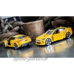 Majorette Premium Kia Stinger Spielzeugauto Freilauf zu öffnende Teile Federung Sammelkarte 7,5 cm gelb für Kinder ab 3 Jahren