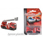 Majorette SOS MAN TGS Feuerwehr Feuerwehrauto Spielzeugauto Freilauf zu öffnende und oder bewegliche Teile 7,5 cm rot für Kinder ab 3 Jahren