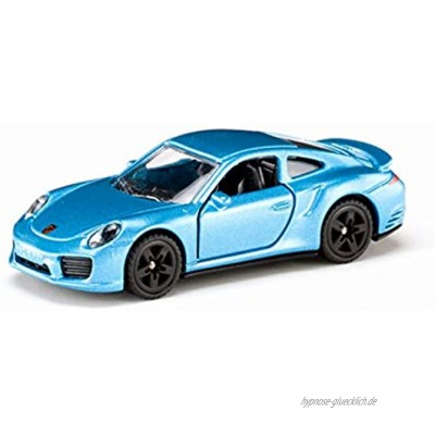 siku 1506 Porsche 911 Turbo S Metall Kunststoff Blau Spielzeugauto für Kinder Öffenbare Türen