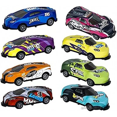 Stunt Toy Alloy Pull Back Catapult Car Pull Back Vehicles Creativity Mini Car Models Game Jumping Stunt Car Ejection Car Toy for Children Kids Boys 16Pcs