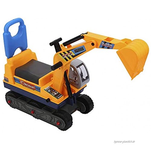 Baggerfahrzeug Excavator Baufahrzeug Kinderfahrzeug Kinder Bagger Spielzeug Konstruktionsfahrzeuge Bagger mit Helm