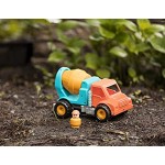 Battat Großer LKW Betonmischer Sandkasten mit Figur 31 cm – Sandspielzeug Kinder Spielzeug Fahrzeug für Mädchen und Jungen ab 18 Monaten 2 Teile