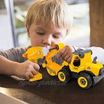 Elektrisches Bagger Traktor Kinderspielzeug mit Bohrmaschine Zusammenbauen Kinder Auto Spielzeug Spielzeugauto Geschenke für Kinder ab 2 3 4 Jahre