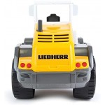 Lena 4612 Worxx Radlader Modell Liebherr L538 Litronic ca. 48 cm Baustellen Spielfahrzeug für Kinder ab 3 Jahre robuster Schaufellader mit Griff und funktionstüchtiger Ladeschaufel Gelb