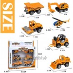 Vanplay Mini Spielzeugautos Baufahrzeug Bagger LKW Set Legierung Modellauto für Kinder 3 4 5 Jahre ,6 pcs Set 6PCS