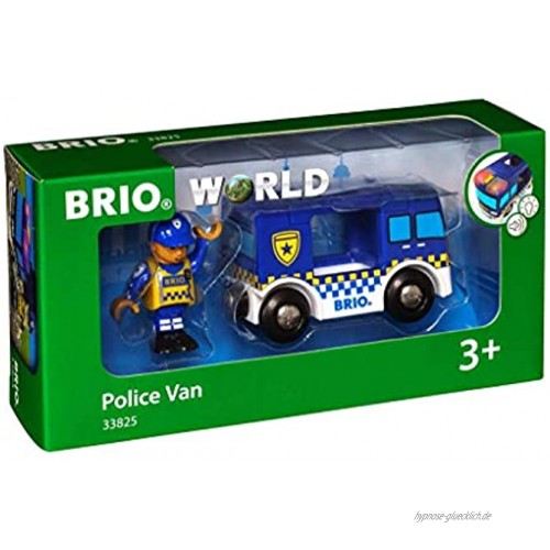 BRIO Bahn 33825 Polizeiwagen mit Licht und Sound
