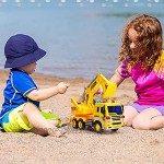 HERSITY Bagger Spielzeug Gross mit Sound und Licht Fahrzeug Sandkasten LKW Auto Kinderspielzeug Geschenk für Kinder Jungen 3 4 5 Jährige 1:16 Spielzeugautos