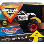 Monster Jam Original Monster Jam Mutt Dalmatian Rev ‘N Roar Monster Truck mit Soundeffekt Maßstab 1:43