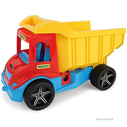 Wader 32151 Multi Truck Kipper mit arretierbarer Mulde Spielzeugauto ab 12 Monaten ca. 38 cm ideal als Geschenk zum Geburtstag zu Ostern oder Weihnachten zum phantasievollen Spielen