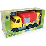 Wader 32607 City Truck Müllwagen mit Mülltonne und zu öffnender Heckklappe ab 3 Jahren ca. 50 cm bunt ideal als Geschenk für kreatives Spielen