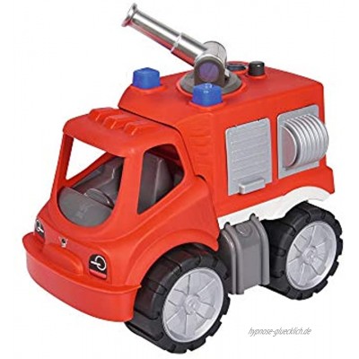 BIG Power-Worker Feuerwehr Löschwagen großes Spielzeug Auto mit Wasserspritze Reifen aus Softmaterial rot für Kinder ab 2 Jahren