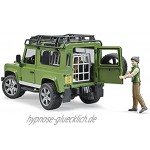Bruder 02587 Land Rover Defender Station Wagon mit Förster und Hund