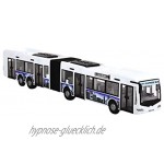 DICKIE 20 374 8001 AMU Toys City Express Bus Gelenkbus Spielzeugbus Spielzeugauto Türen zum Öffnen 2 verschiedene Ausführungen rot oder weiß 46 cm