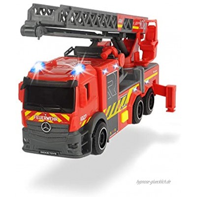 Dickie Feuerwehrauto 23 cm Licht und Sound Drehleiter und ausziehbar ausziehbare Füße Dickie 203714011