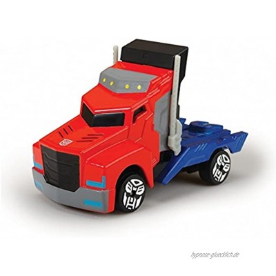 Dickie Toys 203116003 Optimus Prime Battle Truck verwandelbares Transformers Fahrzeug 23 cm