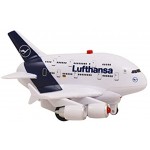 Limox Toys A380 Flugzeug mit Rückziehmotor Neue Lufthansa LACKIERUNG Pull Back Plane New Livery w Light & Sound