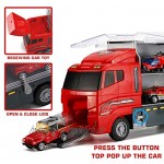 LYKJ-karber 19 in 1 Feuerwehrauto Set Feuerwehr Spielzeug Fire Trucks im Lastwagen mit 9 Figuren für Kinder ab 3 Jahren