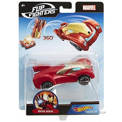 Mattel Hot Wheels FLM73 Marvel Flip Fighters Car Sortiment