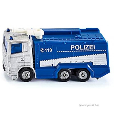 siku 1079 Polizei Wasserwerfer Blau Weiß Schwenkbarer Wasserwerfer Spielzeugfahrzeug für Kinder