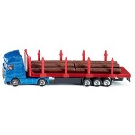 siku 1659 Holz-Transport-LKW 1:87 Metall Kunststoff Blau Rot Inkl. Baumstämmen