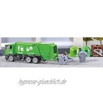 siku 1890 Müllwagen 1:87 Metall Kunststoff Grün Kippbare Sammelvorrichtung Große Mülltonne als Zubehör