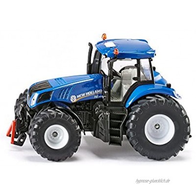 siku 3273 New Holland T8.390 Traktor 1:32 Metall Kunststoff Blau Achsschenkellenkung und Kupplung