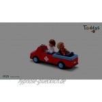 Toddys by siku 0114 Jim Jumpy 3-teiliges Spielzeugauto Zusammensteckbar Inkl. beweglicher Spielfigur Hochwertiger Schwungradmotor Lila Türkis Ab 18 Monaten