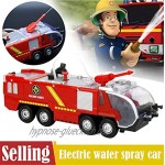 Toys Fire Fighter Feuerwehrauto Spielzeugauto Feuerwehr mit Wasserspritzfunktion Leiter Seitenpanel zum Öffnen Licht & Sound Feuerwehr Feuerwehrauto Löschfahrzeug Tank und Wasserkanone