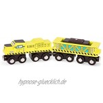 Battat BT2638Z Lokomotive & Güterwagen Klassisches Holzspielzeug Zug Set mit Lok & Autos für Kinder & Sammler ab 3 Jahren 6 Stück