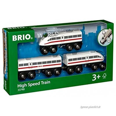 BRIO Bahn 33748 Schnellzug mit Sound Holz,3teilig