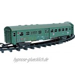 BSD Eisenbahn elektrisch Set Dampflokomotive 4 Wagen Sound Licht und Rauch Elektrische Lokomotive 25 Teile