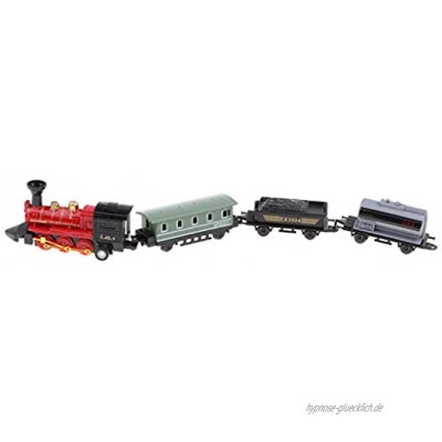 Homyl Jahrgang Zug Eisenbahn Spielzeug Spielzeugeisenbahn mit Zurückziehen Funktion aus Kunststoff und Legierung