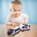 kristy Elektrischer Zug Lokomotive Magnet Batteriebetrieben Action Zug Elektrischer Kleinzug Magnetschiene Spielzeug Kompatibel mit Holzschiene Geschenk für Kinder