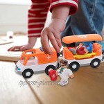 SWNY Batteriebetriebener Zug für Holzgleis Krankenwagen Magnetische Elektrolokomotive Magnetisches Elektrolokomotive Spielzeug Kleinkinder & Kinder Lernspielzeug