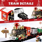 Toyvian Weihnachtsbahn Zug Gesetzt mit Lichtern Und Geräuschen Eisenbahn Batteriebetriebene Lokomotive Motor Spielset Elektronisches Spielzeug Geschenk für Kinder