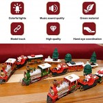 Weihnachtszug Set | Elektrisches Bahngleis-Spielzeug-Geschenkset für Kinder | Realistische Klänge und Licht Deluxe Santa Express Express Delivery Weihnachtszug