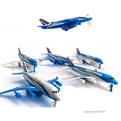 6X Flugzeug Spielzeug Flugzeug 16x14 cm Kunststoff Flieger Modellflugzeug Spielzeugflugzeug STUWU
