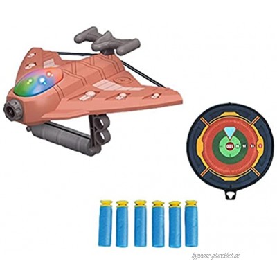 Airplane Toy Catapult Airplane Plane Outdoor Toys for Kids Outdoor Toy with 6 Foam Bullet and Dartboard One Click Shooting Launcher Toy for Kids Birthday Party