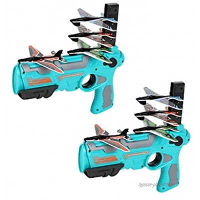 DOTTAVR 2pcs Katapultflugzeug Bubble Catapult Flugzeug Spielzeug Flugzeug Schießspiel Spielzeug für Kinder Modell Schaumflugzeug Segelflugzeug Modell Spielzeug Geschenke（Zufälliges Flugzeugmuster