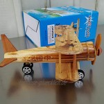 HEALLILY Holz Flugzeug Modell Flugzeug Vintage Holz Modell Spielzeug Flugzeug Spielzeug Handwerk Desktop-Dekoration Geschenk für Kinder